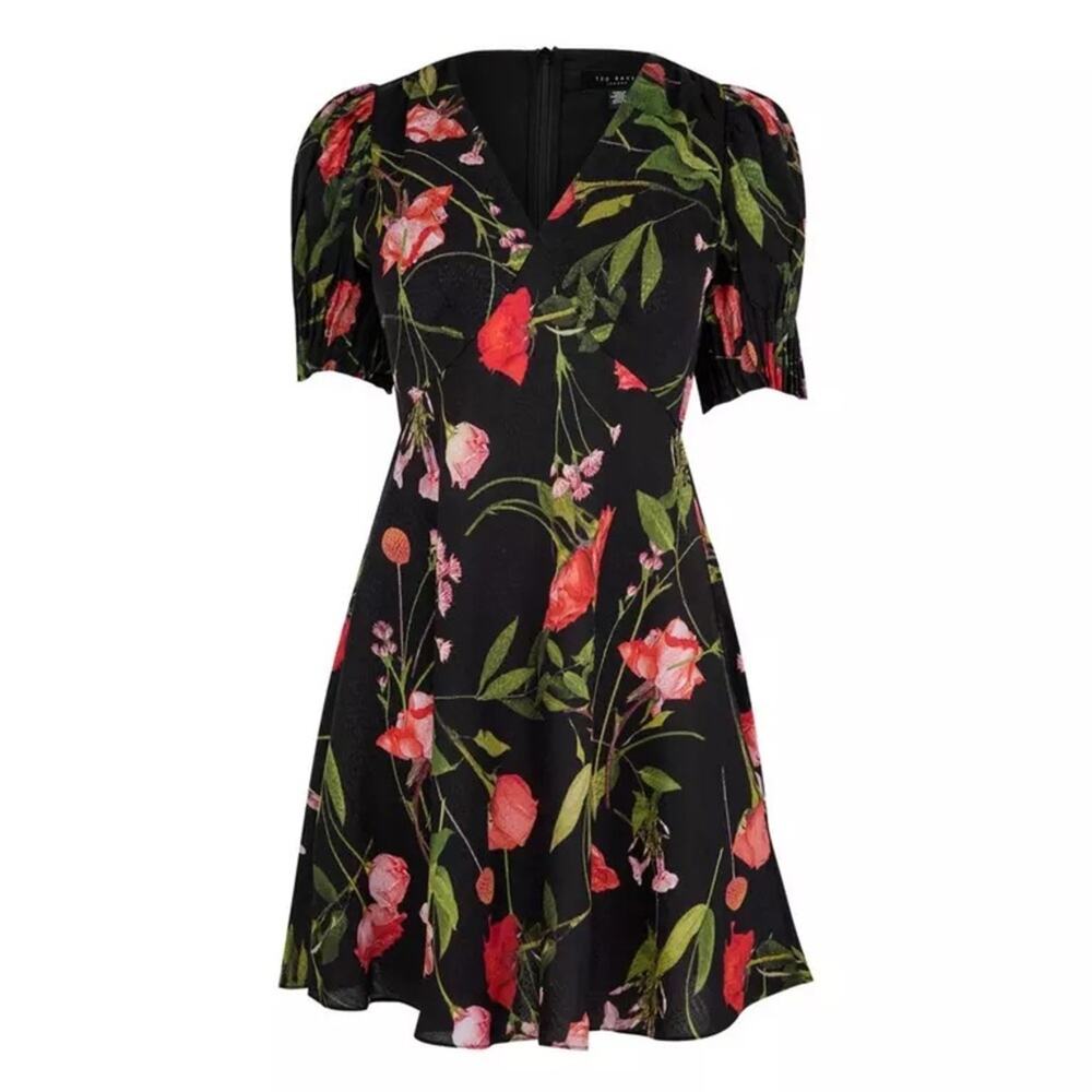 Ted Baker Sienno Mini Puff Sleeve Dress - Picture 5 of 9